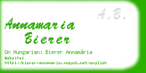 annamaria bierer business card